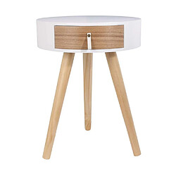 Avis The Home Deco Factory Chevet en bois scandinave Nora (Lot de 2) Blanc.