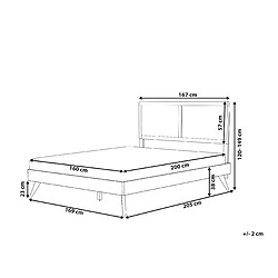 Avis Beliani Lit double en bois clair 160 x 200 cm ISTRES