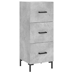 Acheter vidaXL Buffet haut Gris béton 34,5x34x180 cm Bois d'ingénierie