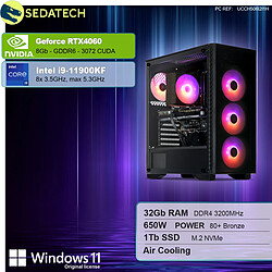 Sedatech PC Gamer • Intel i9-11900KF • RTX4060 • 32Go RAM • 1To SSD M.2 • Windows 11