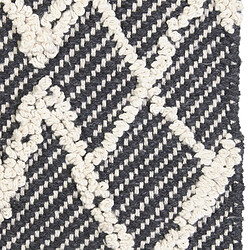 Avis The Home Deco Factory Tapis style berbère en relief - 60x90 cm - Noir et beige