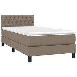 Avis Sommier à lattes LED,Cadre à lattes de lit avec matelas pour Adulte Taupe 100x200 cm Tissu -MN14103