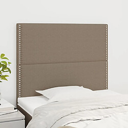 Maison Chic Lot de 2 Têtes de lit design pour chambre - Décoration de lit Taupe 100x5x78/88 cm Tissu -MN23992