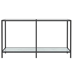 Avis Maison Chic Table console | Meuble d'entrée | Table d'appoint Blanc 140x35x75,5 cm Verre trempé -GKD37144