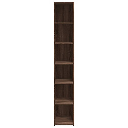 Avis vidaXL Buffet haut chêne marron 30x41x185 cm bois d'ingénierie