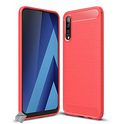 Htdmobiles Coque silicone gel carbone pour Samsung Galaxy A70 + film ecran - ROUGE