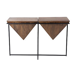 Acheter BOIS & CHIFFONS Console pyramide bois et métal | Acacia Sirocco