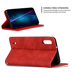 Acheter Wewoo Housse Coque Etui en cuir avec rabat horizontal magnétique Business Skin Feel pour Galaxy M10 rouge