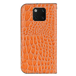 Avis Wewoo Etui à rabat horizontal en cuir texturé avec texture paillettée et crocodile pour Huawei Mate 20 Pro, avec emplacements pour cartes et support (Orange)