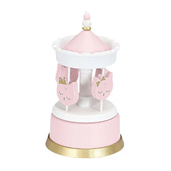 Avis The Home Deco Kids Carroussel musical en bois pour enfant rose - chats.