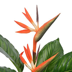 vidaXL Plante artificielle Strelitzia avec pot Rouge 100 cm