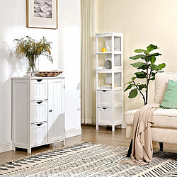 Avis Armoire Haute, Placard de Rangement, Colonne de salle de bain 30 x 30 x 141,5 cm, Blanc BBC66WT VASAGLE