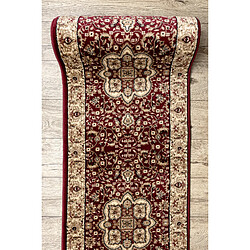 RUGSX Tapis de couloir HEAT-SET ROYAL AGY 0521 bordeaux 150 cm 150x250 cm pas cher