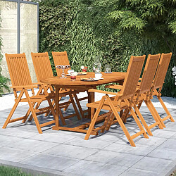 vidaXL Ensemble à manger de jardin 7 pcs Bois d'acacia massif