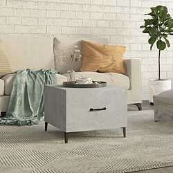 Maison Chic Table basse pour salon | Table à café avec pieds en métal Gris béton 50x50x40 cm -GKD65554