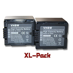 Vhbw Set de 2 batteries 1100mAh pour caméscope remplace Panasonic CGA-DU07, CGA-DU12, CGA-DU14, CGA-DU21, CGR-DU06