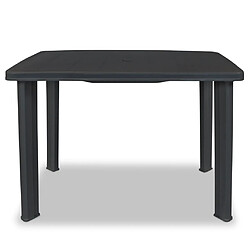 Maison Chic Table de jardin | Table d'extérieur Anthracite 101 x 68 x 72 cm Plastique -GKD78020