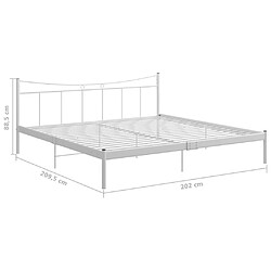 vidaXL Cadre de lit sans matelas blanc métal 200x200 cm pas cher