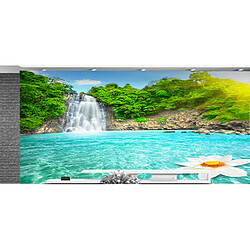 Acheter Universal Vue sur la forêt Rideaux de salle de bains 3D Nature Cascade Impression Rideaux de douche Imperméable Polyester Home Decoration |