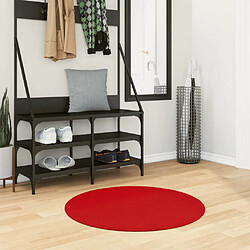 vidaXL Tapis OVIEDO à poils courts rouge Ø 80 cm