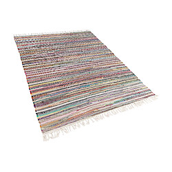 Beliani Tapis en coton multicolore clair 160 x 230 cm DANCA