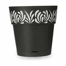 Avis Pot auto-arrosant Stefanplast Gaia Anthracite Plastique 29 x 29 x 29 cm (6 Unités)