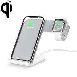 Wewoo Chargeur sans fil magnétique vertical F11 pour la charge QI des téléphones mobiles standard et de la série Apple Watch blanc