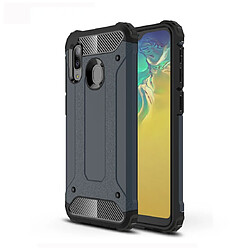 Wewoo Coque Renforcée Étui combiné TPU + PC pour Galaxy A20e bleu marine