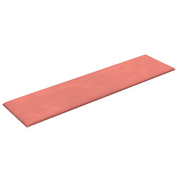 Acheter vidaXL Panneaux muraux 12 pcs Rose 60x15 cm Velours 1,08 m²