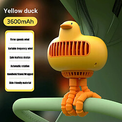 Avis (Jaune 3600mAh) Mini Ventilateur de Poussette Portable Pour Bébé Support En Forme De Canard Refroidisseur d'air de Chargement USB Portatif Réglable Étudiant Voyage en Plein Air Batterie 3600mAh