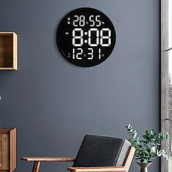 Acheter Horloge Murale LED Horloges Numériques Décoratives Horloge Décorative De Bureau à Domicile Noir