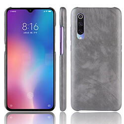 Wewoo Coque antichoc Litchi Texture PC + PU pour Xiaomi Mi 9 (Gris)