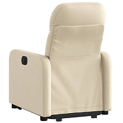 Avis vidaXL Fauteuil inclinable Crème Tissu