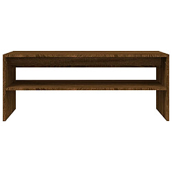 Avis vidaXL Table basse Chêne marron 100x40x40 cm Bois d'ingénierie