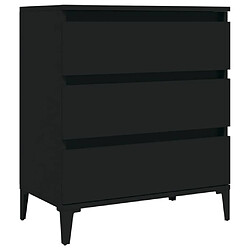 vidaXL Buffet Noir 60x35x70 cm Bois d'ingénierie