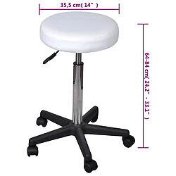 Acheter vidaXL Tabouret de bureau Blanc