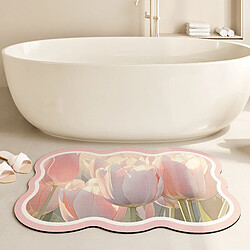 LUUCOZK Tapis de bain antidérapants, absorbants, à séchage rapide, décoration de salle de bain, motif 17-50x80cm