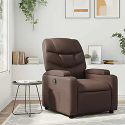 Maison Chic Fauteuil inclinable,Fauteuil luxe de relaxation Marron Similicuir -MN23029