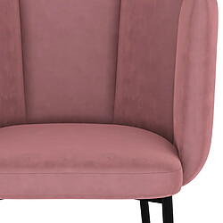 Avis Rendez Vous Deco Chaise de bar Rosy en velours rose 67 cm (lot de 2)