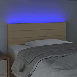 Avis Maison Chic Tête de lit scandinave à LED,meuble de chambre Crème 80x5x78/88 cm Tissu -MN85402