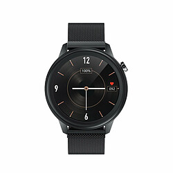 Chrono Montre Connectée pour hommes femmes Montre de Mesure de la température corporelle de l'oxygène sanguin et de la fréquence Cardiaque Montre de Surveillance du Sommeil traqueurs d'activité avec écran Tactile pour iOS Android-Noir2