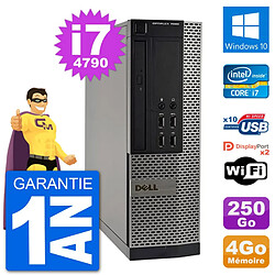 PC Dell OptiPlex 7020 SFF Intel i7-4790 RAM 4Go Disque Dur 250Go Windows 10 Wifi - Occasion