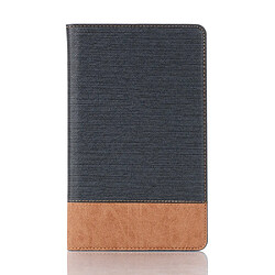 Wewoo Housse Coque Étui en cuir avec texture horizontale et support pour cartes et porte-cartes Huawei MediaPad M6 8.4 2019 bleu foncé