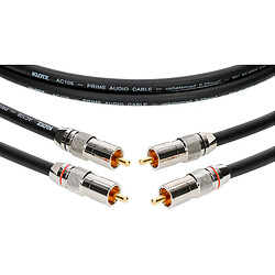 Jeu de 2 câbles RCA Audiolead 10m KLOTZ Klotz