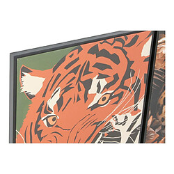 Cadre DKD Home Decor S3013690 Toile Tigre Moderne (52 x 2,7 x 72 cm) (2 Unités)