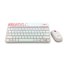 YP Select Costume de clavier et de souris sans fil Mini costume de souris pour ordinateur portable mince - Blanc 