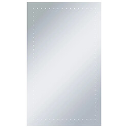 Decoshop26 Miroir mural à LED pour salle de bains 60 x 100 cm DEC022594