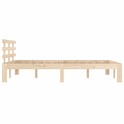 Maison Chic Lit adulte - Lit simple Cadre de lit,Structure du lit Contemporain Bois massif 160x200 cm -MN30925 pas cher