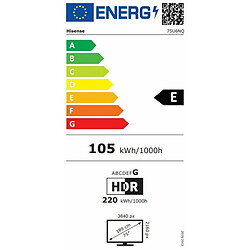 TV intelligente Hisense 75U6NQ 4K Ultra HD 75" HDR QLED