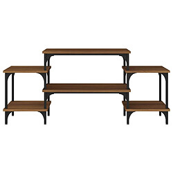 Maison Chic Meuble TV scandinave - Banc TV pour salon Chêne marron 117x35x52 cm Bois d'ingénierie -MN30200 pas cher